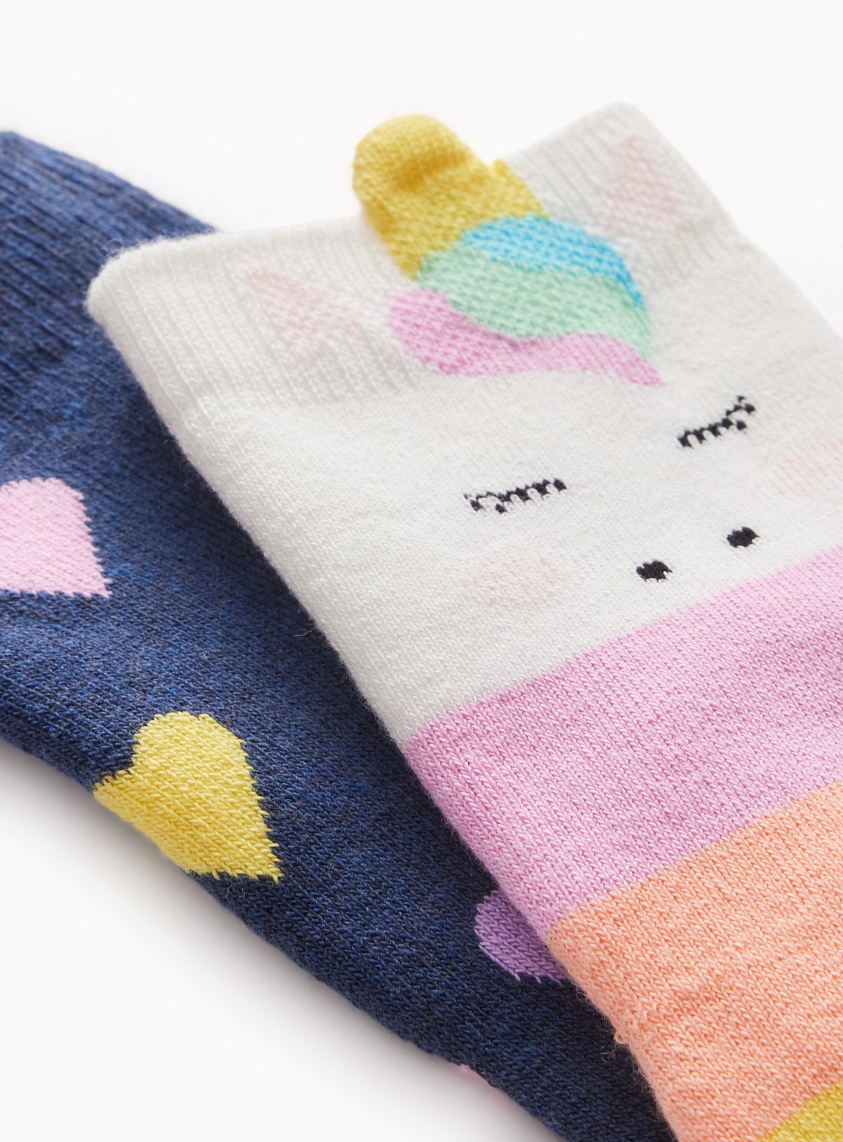 Pastel Rainbow Bright Welly Socks 2-Pack 6-8.5 Infant - Image 2 thumbnail